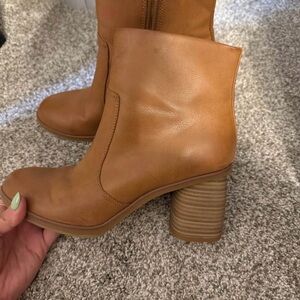Tan Leather Ankle Boots